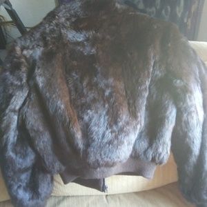 100% rabbit fur coat